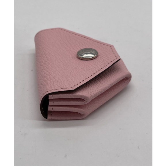 Hermes 24 Verso Mysore Goatskin Change Purse w/ Palladium Plated Snap in Pink - Picture 4 of 7